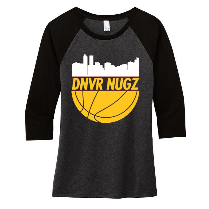 Denver Basketball Mile High 5280 Nugz Women's Tri-Blend 3/4-Sleeve Raglan Shirt