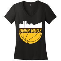 Denver Basketball Mile High 5280 Nugz Women's V-Neck T-Shirt