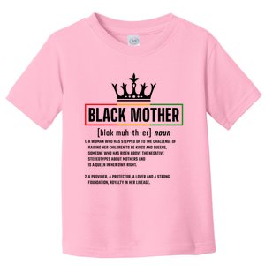 Dope Black Mother Definition Black History Month Mom Gift Toddler T-Shirt