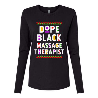 Dope Black Massage Therapist African American Job Proud Womens Cotton Relaxed Long Sleeve T-Shirt