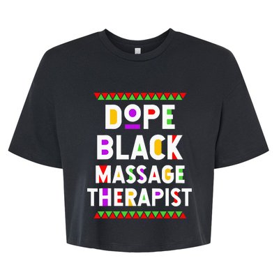 Dope Black Massage Therapist African American Job Proud Bella+Canvas Jersey Crop Tee