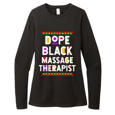 Dope Black Massage Therapist African American Job Proud Womens CVC Long Sleeve Shirt