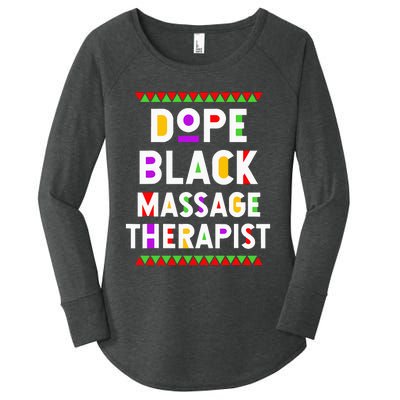 Dope Black Massage Therapist African American Job Proud Women's Perfect Tri Tunic Long Sleeve Shirt