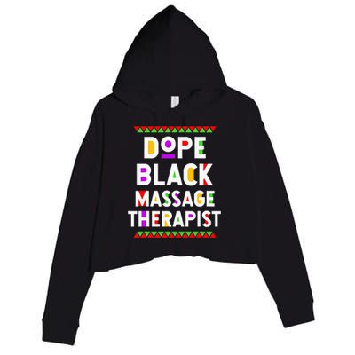 Dope Black Massage Therapist African American Job Proud Crop Fleece Hoodie