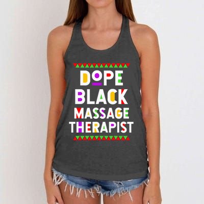 Dope Black Massage Therapist African American Job Proud Women's Knotted Racerback Tank