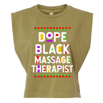 Dope Black Massage Therapist African American Job Proud Garment-Dyed Women's Muscle Tee