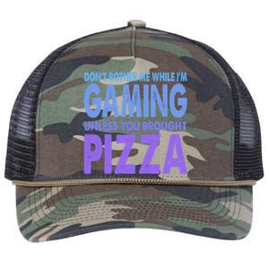 DonT Bother Me While IM Gaming Next Level Gear And Merch Gift Retro Rope Trucker Hat Cap