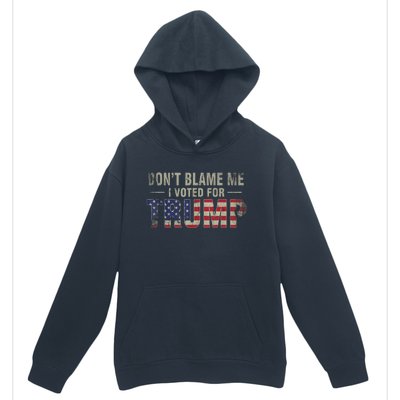 DonT Blame Me I Voted For Trump Vintage Usa Flag Patriots Urban Pullover Hoodie