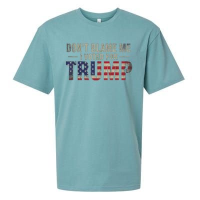 DonT Blame Me I Voted For Trump Vintage Usa Flag Patriots Sueded Cloud Jersey T-Shirt