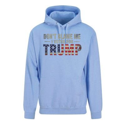 DonT Blame Me I Voted For Trump Vintage Usa Flag Patriots Unisex Surf Hoodie