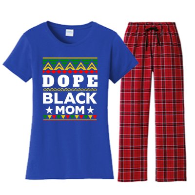 Dope Black Mom Gift Black History Month Gift Women's Flannel Pajama Set