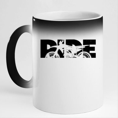 Dirt Bike Motocross Apparel Motocross Dirt Bike 11oz Black Color Changing Mug