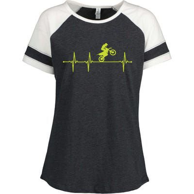 Dirt Bike Motocross Heartbeat Enza Ladies Jersey Colorblock Tee