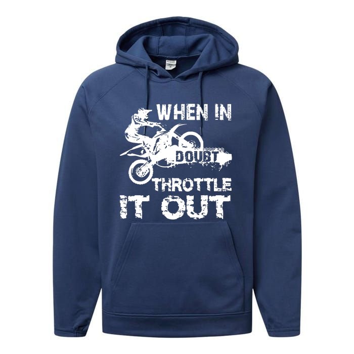 Dirt Bike MotoCross Biker Riding Motorcycle Gift Tee Performance Fleece Hoodie