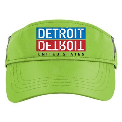 Detroit Block Mirrored Logo Adult Drive Performance Visor