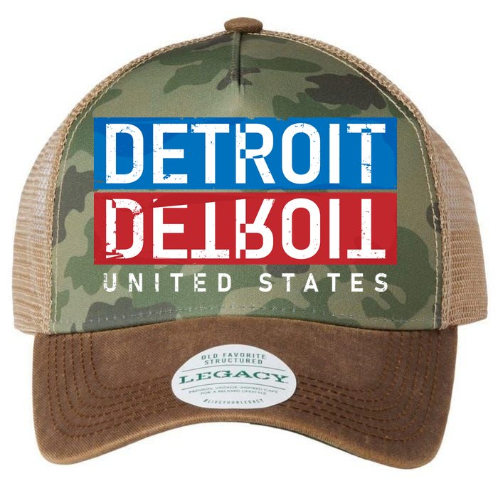 Detroit Block Mirrored Logo Legacy Tie Dye Trucker Hat