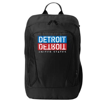 Detroit Block Mirrored Logo City Backpack