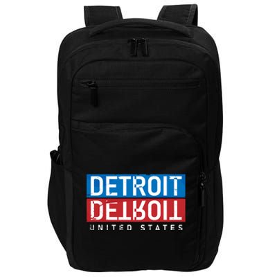 Detroit Block Mirrored Logo Impact Tech Backpack