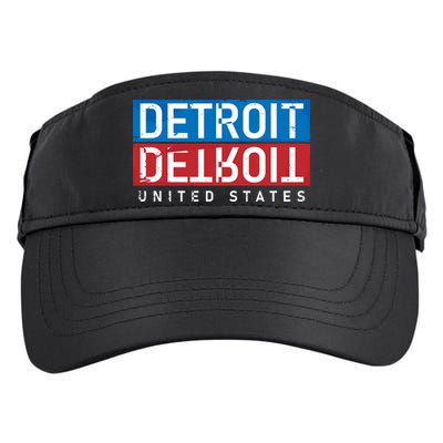 Detroit Block Mirrored Logo Adult Drive Performance Visor