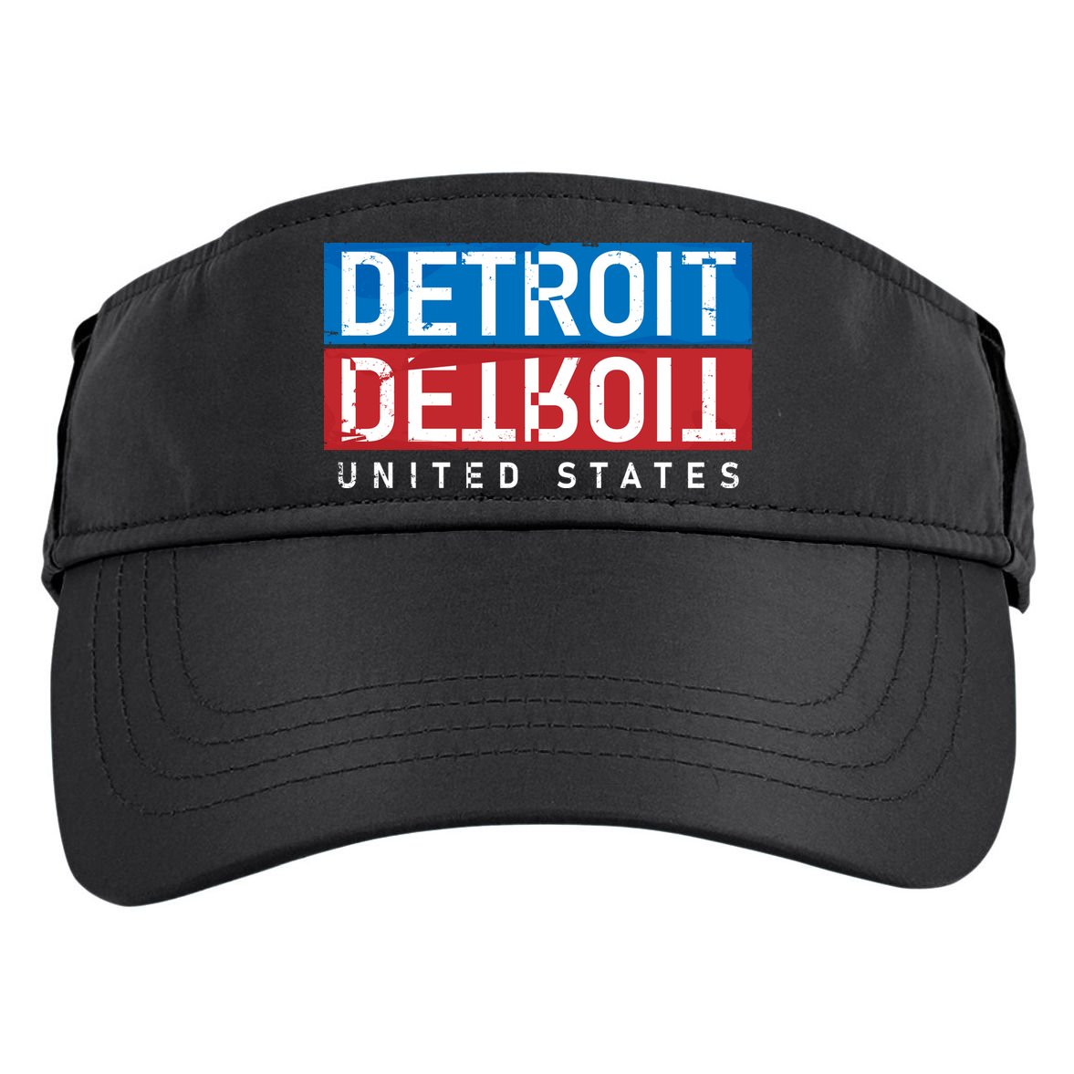 Detroit Block Mirrored Logo Adult Drive Performance Visor