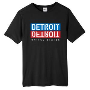 Detroit Block Mirrored Logo Tall Fusion ChromaSoft Performance T-Shirt