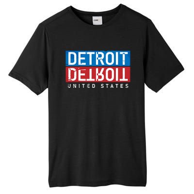 Detroit Block Mirrored Logo Tall Fusion ChromaSoft Performance T-Shirt