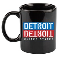 Detroit Block Mirrored Logo 11oz C Handle Ceramic Mug