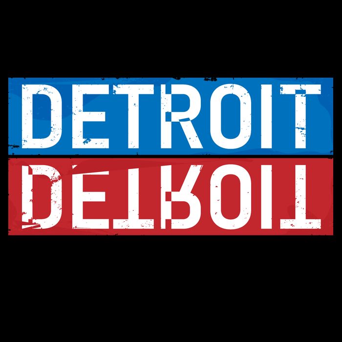 Detroit Block Mirrored Logo 16oz Travel Tumbler