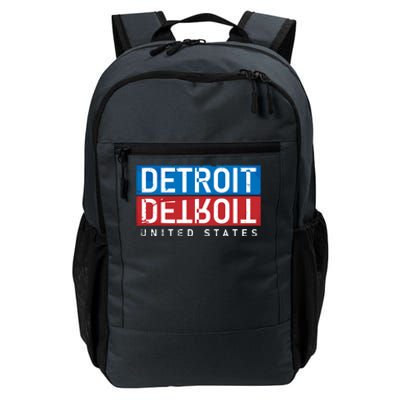 Detroit Block Mirrored Logo Daily Commute Backpack