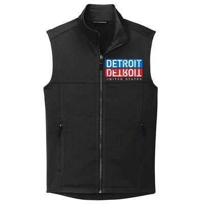 Detroit Block Mirrored Logo Collective Smooth Fleece Vest