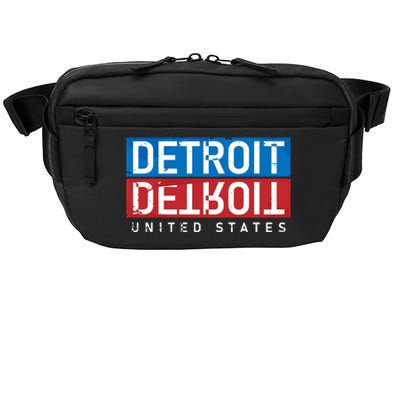 Detroit Block Mirrored Logo Crossbody Pack