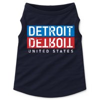 Detroit Block Mirrored Logo Doggie Tank