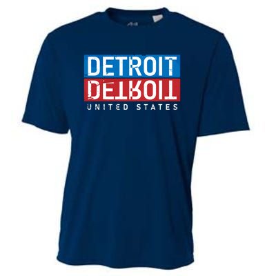 Detroit Block Mirrored Logo Cooling Performance Crew T-Shirt