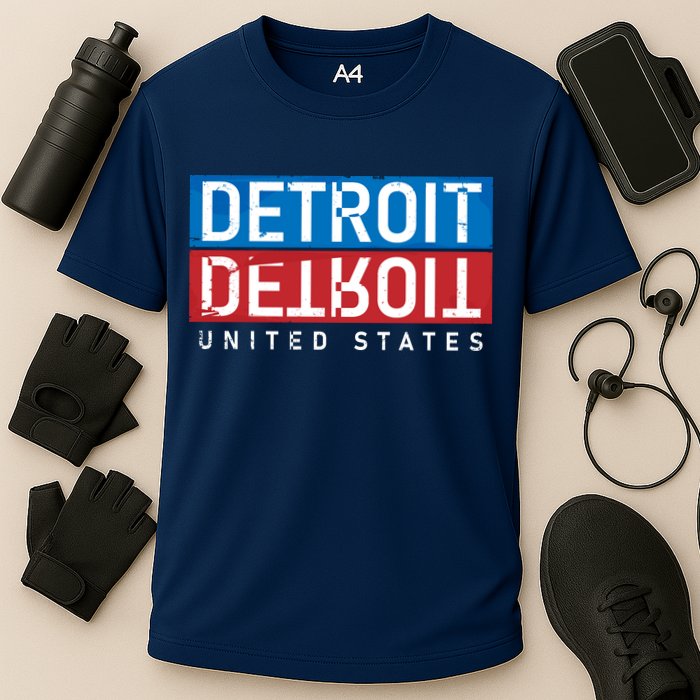 Detroit Block Mirrored Logo Performance Shirt