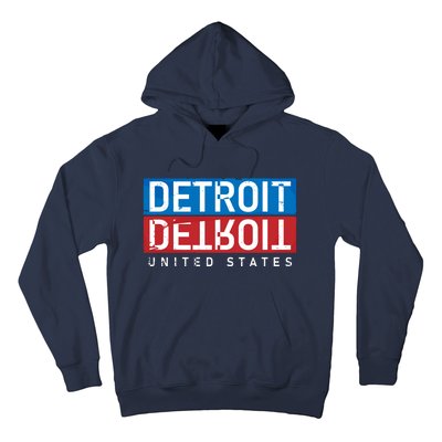 Detroit Block Mirrored Logo Hoodie