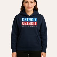 Detroit Block Mirrored Logo Hoodie