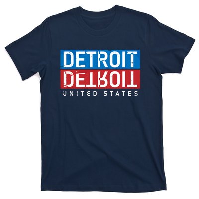 Detroit Block Mirrored Logo T-Shirt