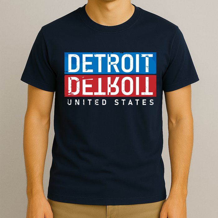 Detroit Block Mirrored Logo T-Shirt