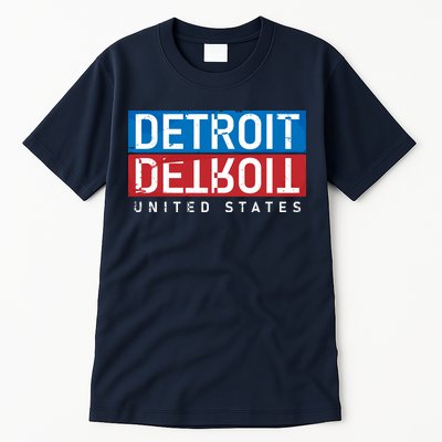 Detroit Block Mirrored Logo Tall T-Shirt