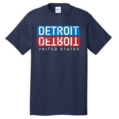 Detroit Block Mirrored Logo Tall T-Shirt