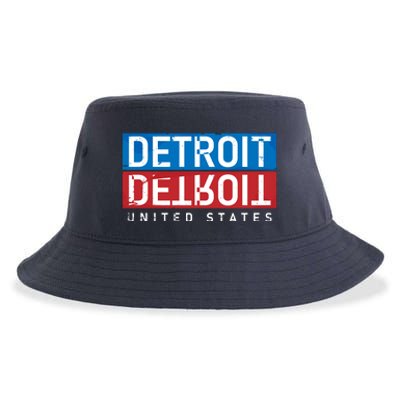 Detroit Block Mirrored Logo Sustainable Bucket Hat