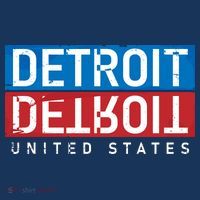Detroit Block Mirrored Logo Button