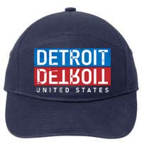 Detroit Block Mirrored Logo 7-Panel Snapback Hat