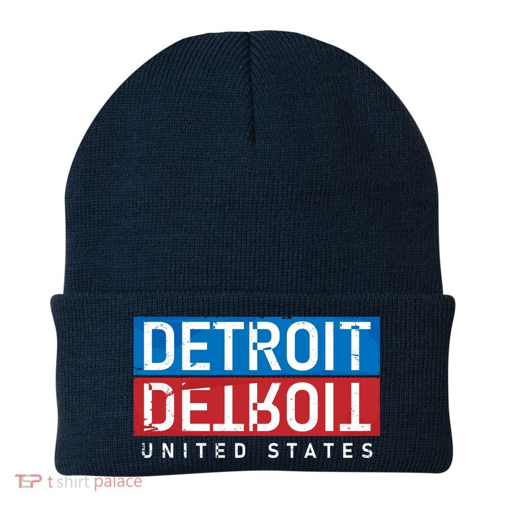 Detroit Block Mirrored Logo Beanie
