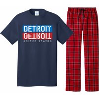 Detroit Block Mirrored Logo Pajama Set