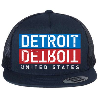 Detroit Block Mirrored Logo Flatbill Hat
