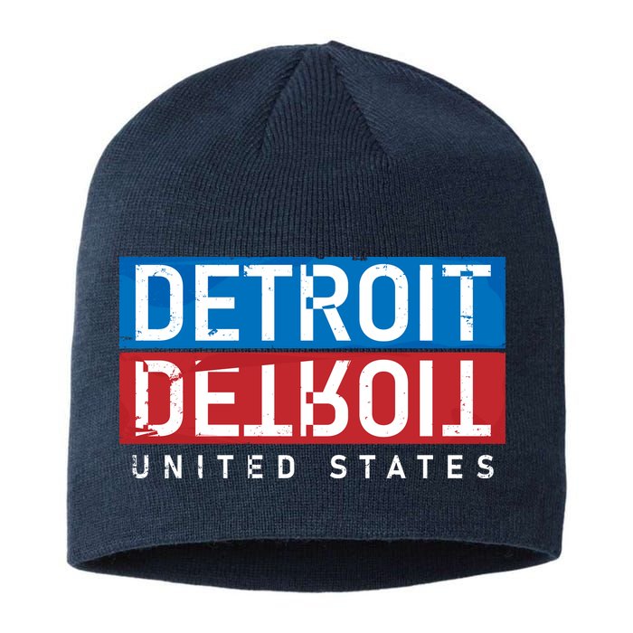 Detroit Block Mirrored Logo Sustainable Beanie