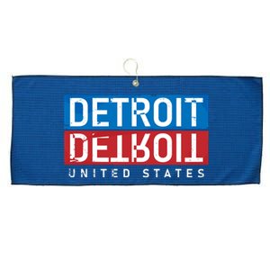 Detroit Block Mirrored Logo Large Microfiber Waffle Golf Towel