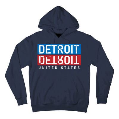 Detroit Block Mirrored Logo Tall Hoodie