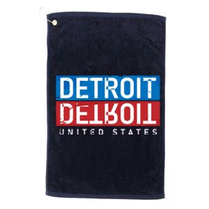 Detroit Block Mirrored Logo Platinum Collection Golf Towel